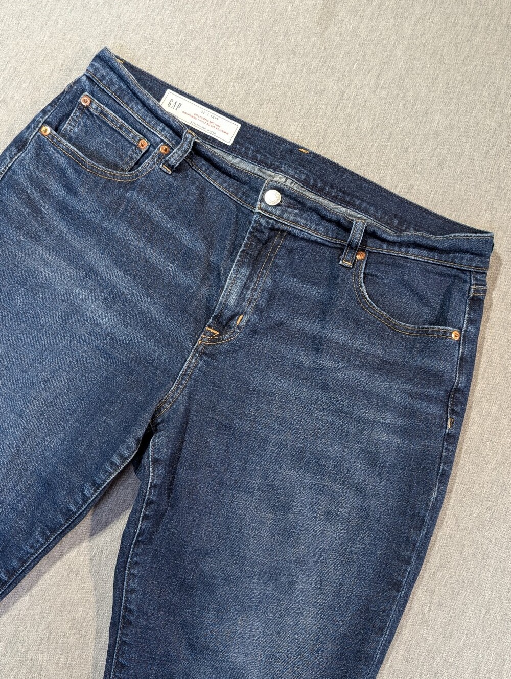Gap Denim Girlfriend Mid Rise Jeans 32/14 RS Blue